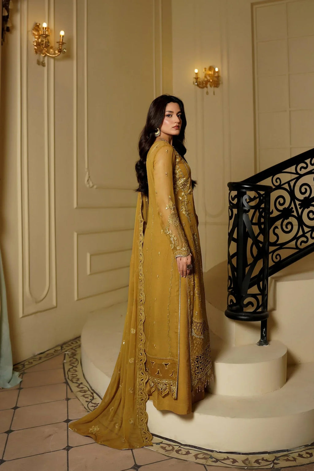 Designer Suit Embroidered Chiffon Suit Ready To Wear