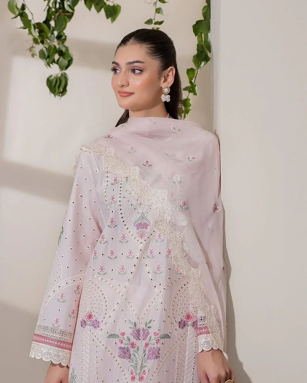 03-Piece Lawn Suit With Embroidery - Ready To Wear