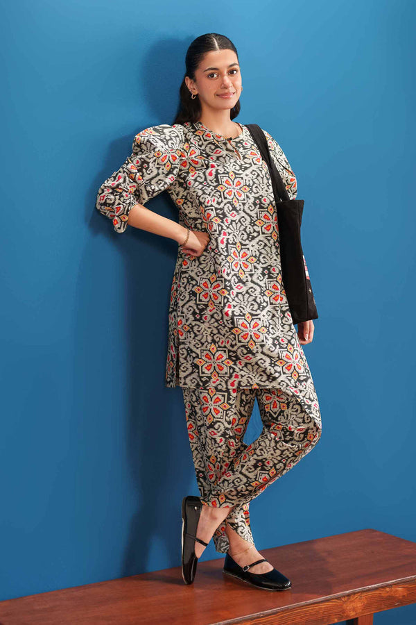 2 Piece Stitched Cotton Suit - Ready To Wear